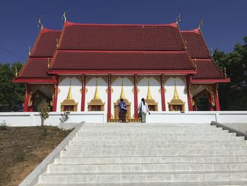 Exterior of temple against sky