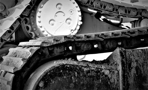 Close-up of old abandoned machinery