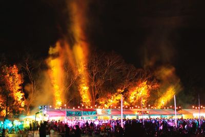 People enjoying at night