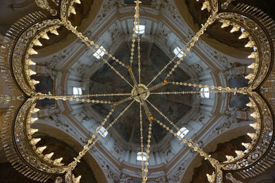 Directly below shot of dome of building