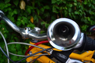 Close-up of metal container