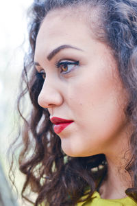 Close-up portrait of young woman