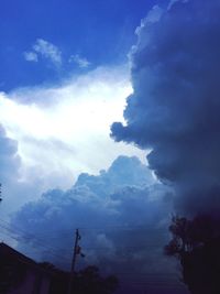 Low angle view of cloudy sky