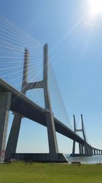 Low angle view of bridge against sky