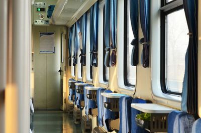 Interior of empty train