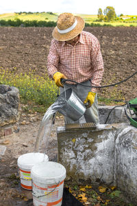 Man working in farm