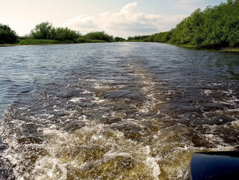 Scenic view of river against sky