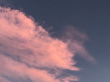 Low angle view of dramatic sky during sunset