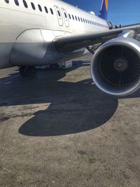 Airplane on airport runway