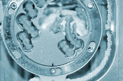 Close-up of ice cubes in water