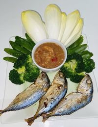 Close-up of fish in bowl