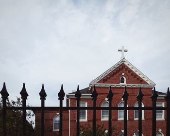 Low angle view of building against sky