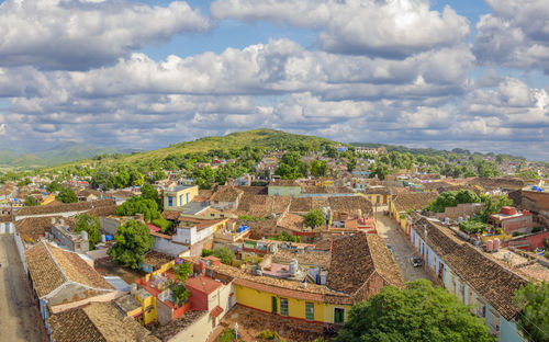 Aerial view of trinidad with its picturesque buildings