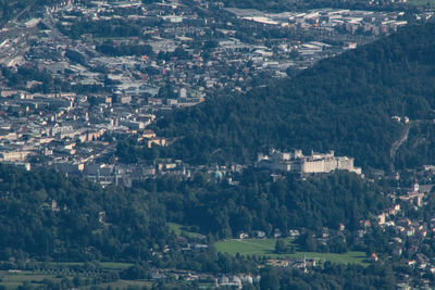 High angle view of townscape