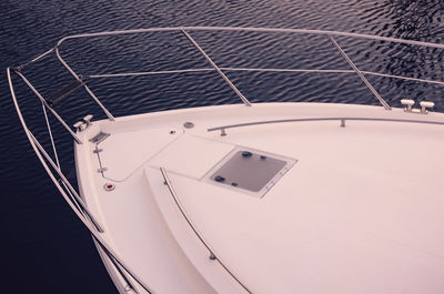 High angle view of sailboat sailing on sea