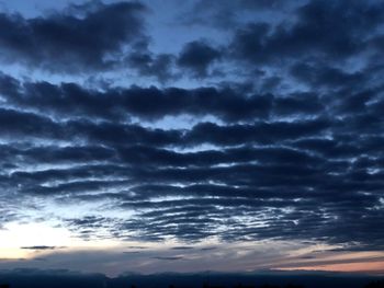 Low angle view of storm clouds in sky