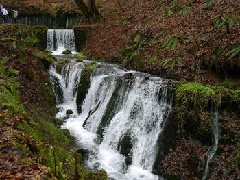 Scenic view of waterfall