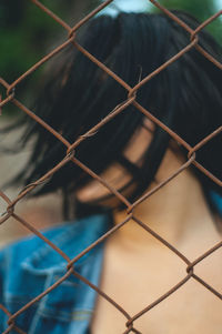 Close-up of chainlink fence