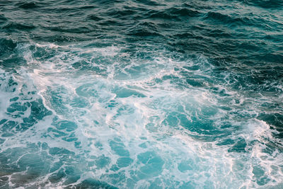 Blue ocean waves pattern