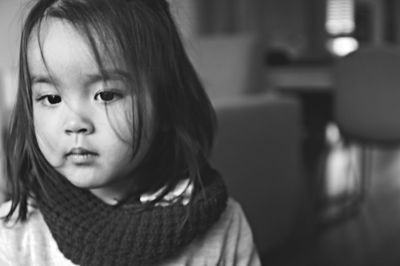 Close-up portrait of cute girl