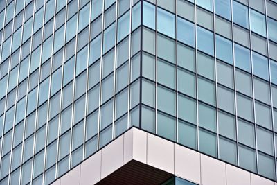 Low angle view of glass building