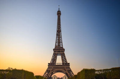 Tower against sky during sunset