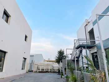 Low angle view of buildings against sky