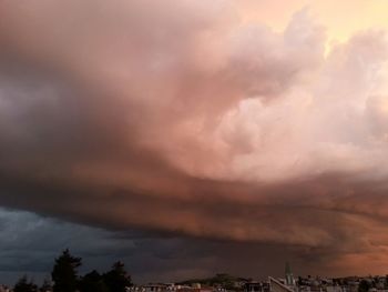 Low angle view of cloudy sky