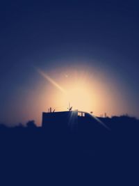 Low angle view of sky at sunset