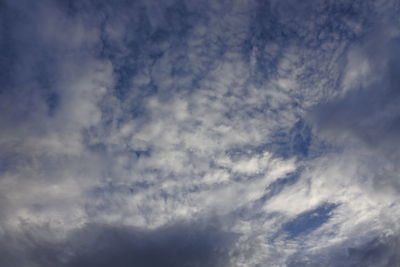 Low angle view of clouds in sky