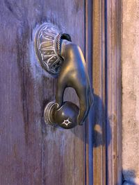 Close-up of door knocker