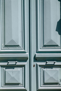 Full frame shot of closed door of building