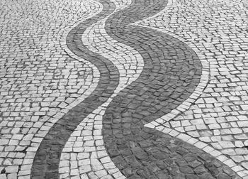 Full frame shot of cobbled street