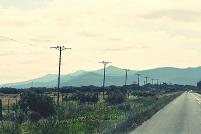 Country road passing through mountains