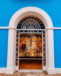 Open window of building