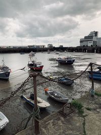 Fishing boats in harbor