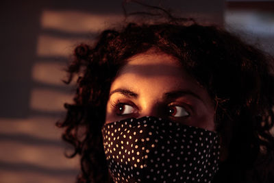 Close-up portrait of a beautiful young woman