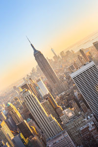 Aerial view of buildings in city