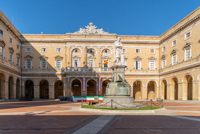 View of historic building against blue sky