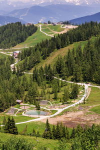 High angle view of landscape