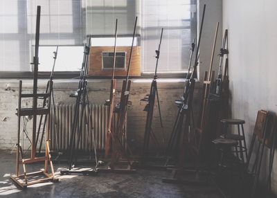 Empty chairs in building