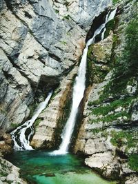 River flowing through rocks