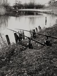 Pier on lake