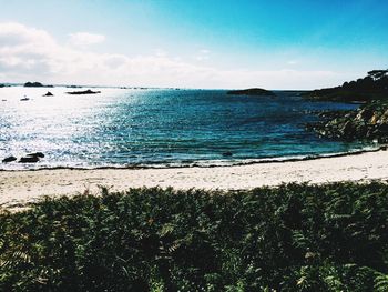 Scenic view of sea against sky