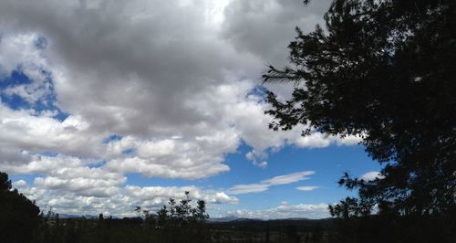 Scenic view of landscape against cloudy sky