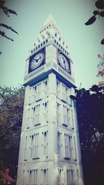 Low angle view of clock tower