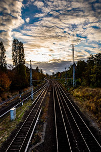 Railroad tracks against sky