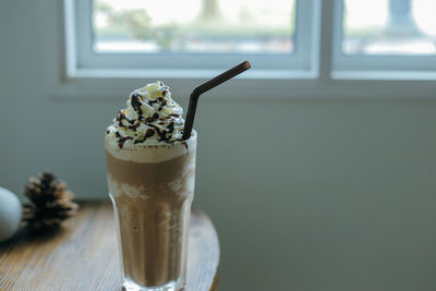 Close-up of drink on table