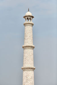 Low angle view of lighthouse against sky