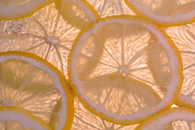 Full frame shot of lemon slices